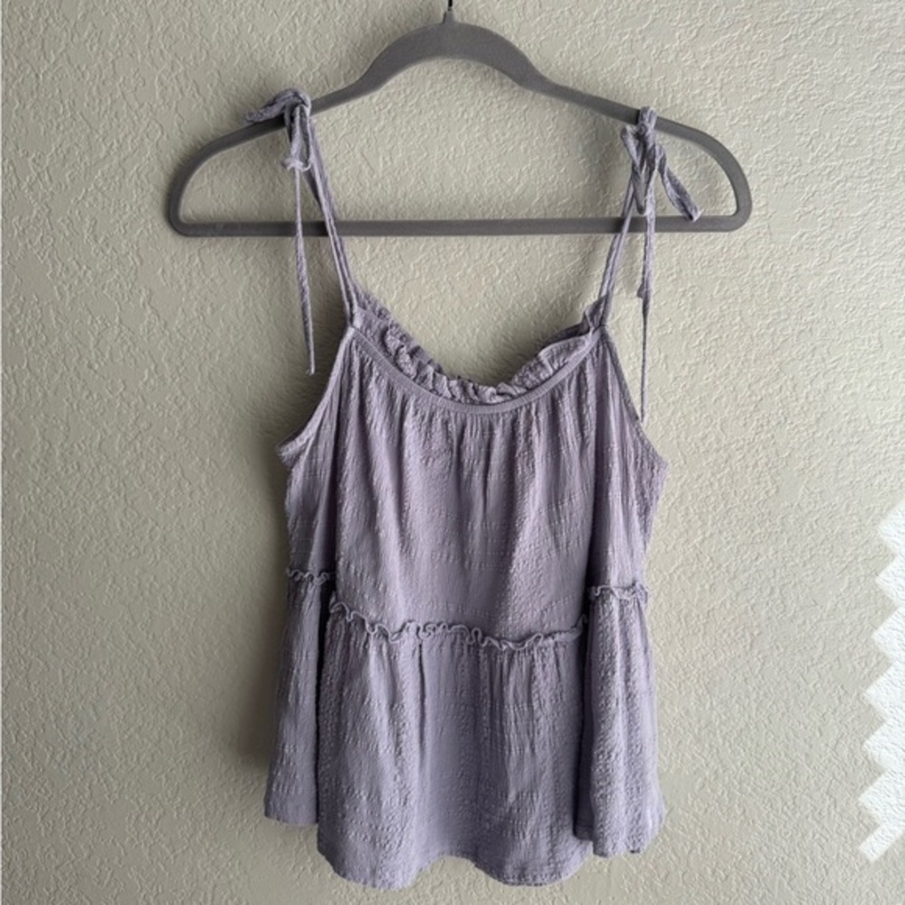 Lavender Textured Babydoll Top